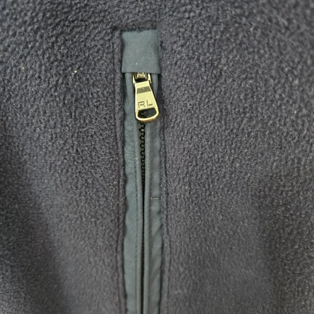 Polo Ralph Lauren Men's Fleece Vest Zip Out Hood‎ Pockets Pony Logo Navy Red XXL